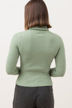 Maille Brooklyn Roll Neck - Aloe - Femme