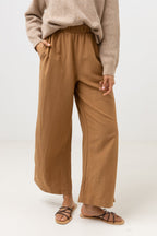 Sunrise Wide Leg Pant - Tan - Femme