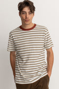 T-Shirt Everyday Stripe Ss - Natural - Homme