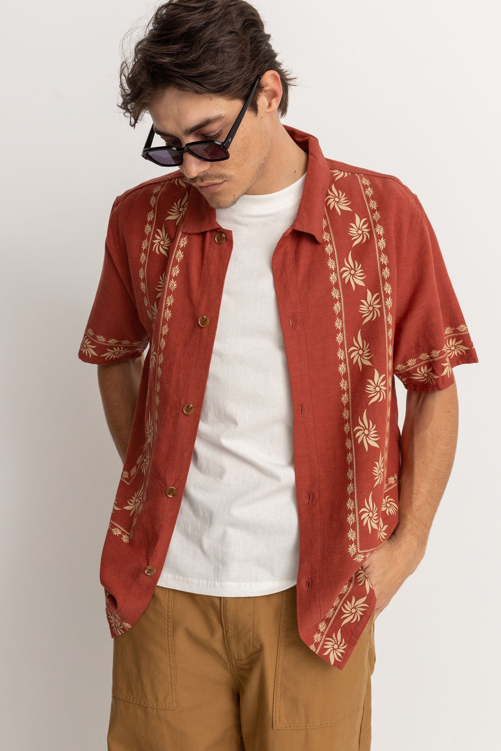 Sun Ss Shirt - Rust - Homme