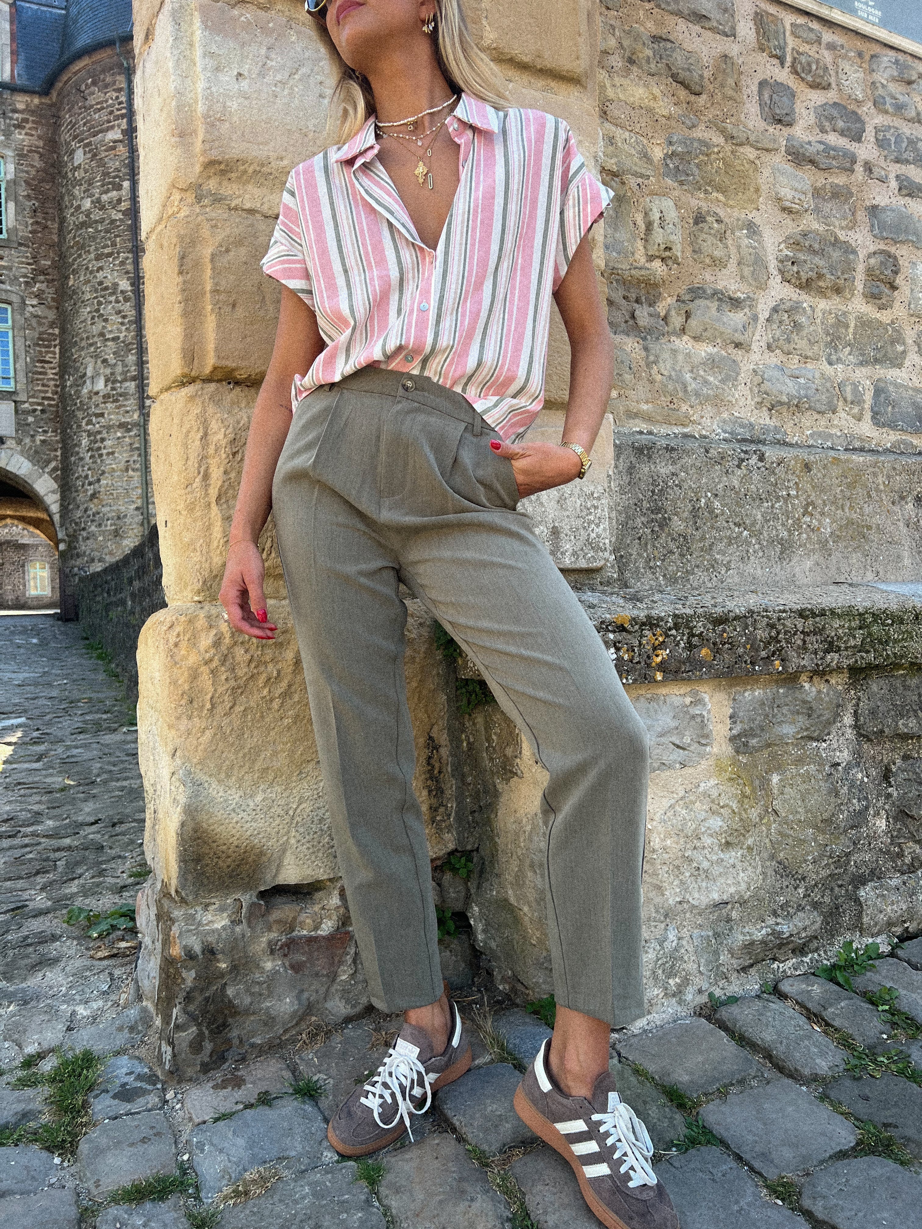 Sollis Tailored Trousers - Khaki