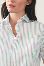 Chemise Fiji Rayures Vertes Fines