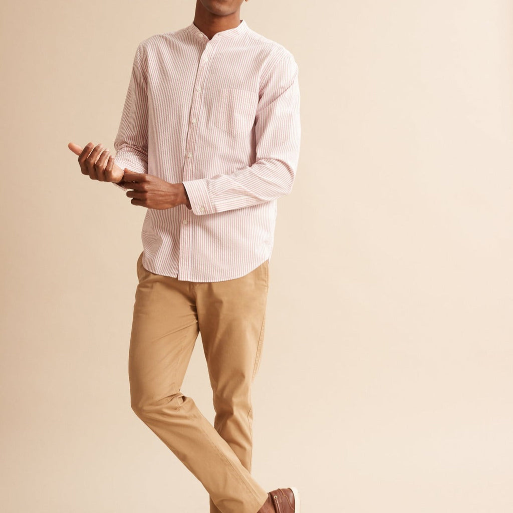 Chemise Sli Cm - Rose Moyen Raye - Homme