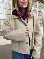 Cagoule En Laine Et Cachemire Bordeaux