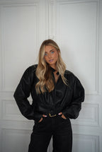 Veste En Cuir Debo - Noire