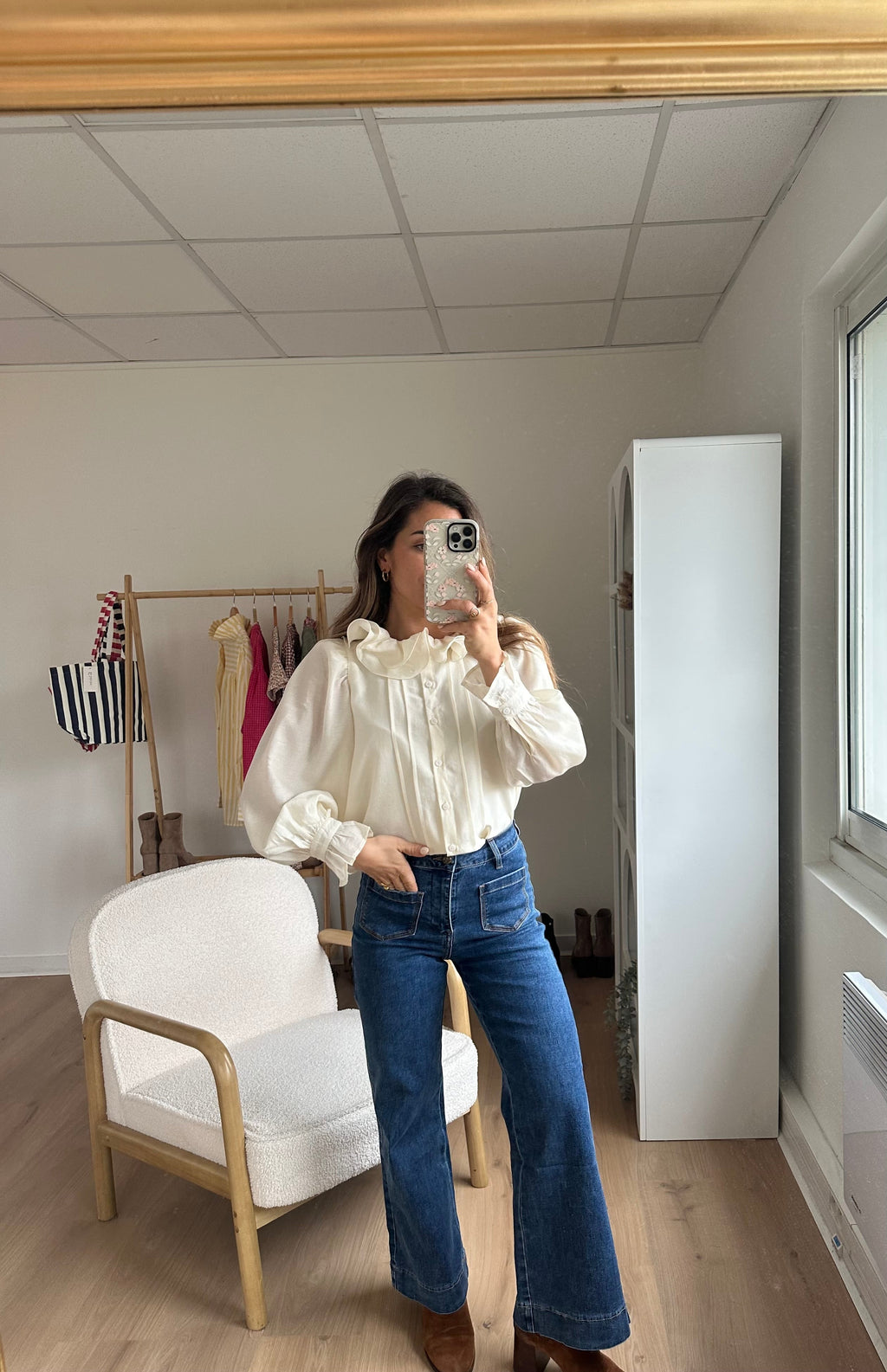 Blouse Brune Écru