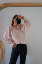 Blouse Brune doux rose