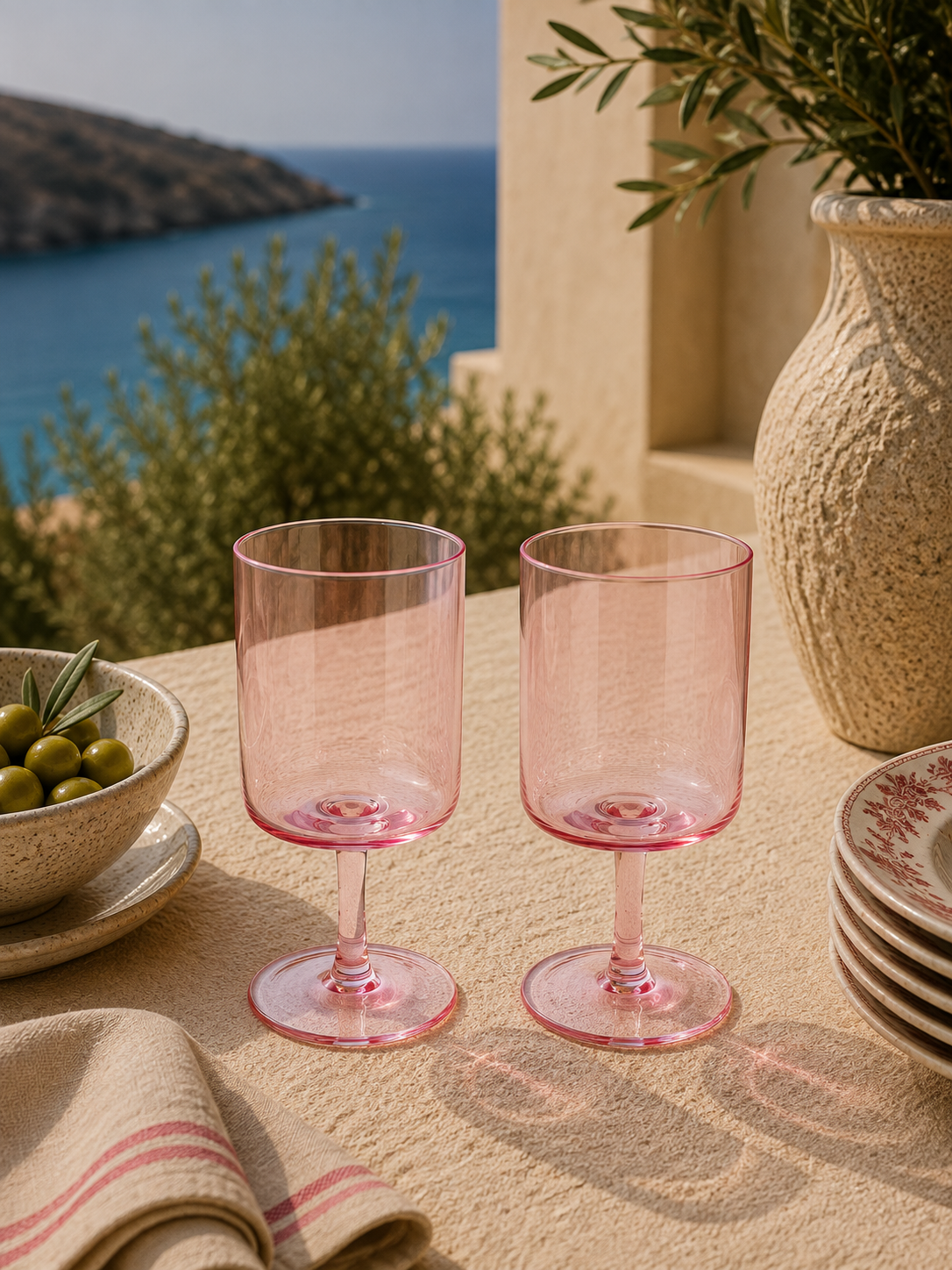 Rainbow - Set De 2 Verres - Verre - Rose