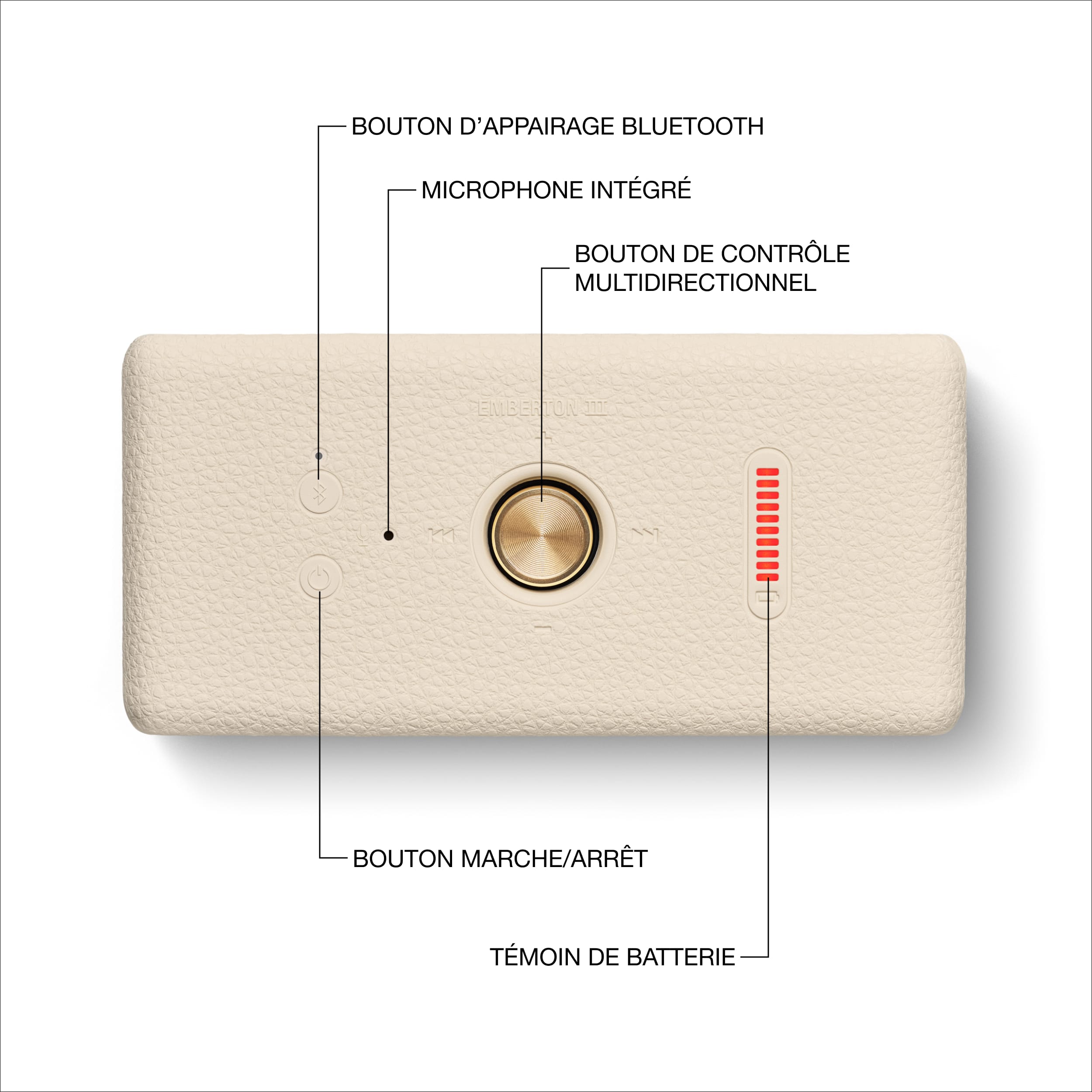Marshall - Portable Speaker - Emberton III - Cream