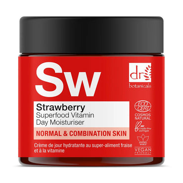 Dr Botanicals Strawberry Superfood Vitamin Day Moisturiser, 2 Oz