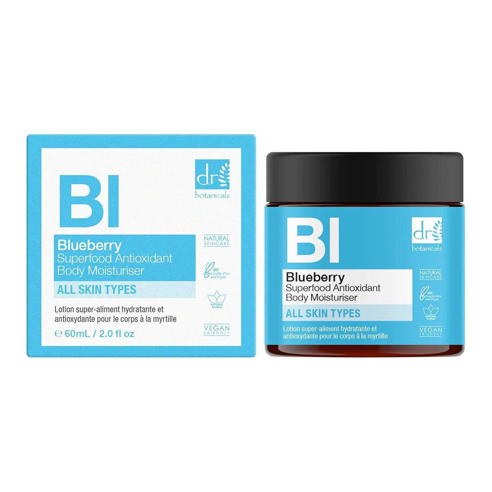 Dr Botanicals Blueberry Superfood Antioxidant Body Moisturiser, 2 Oz