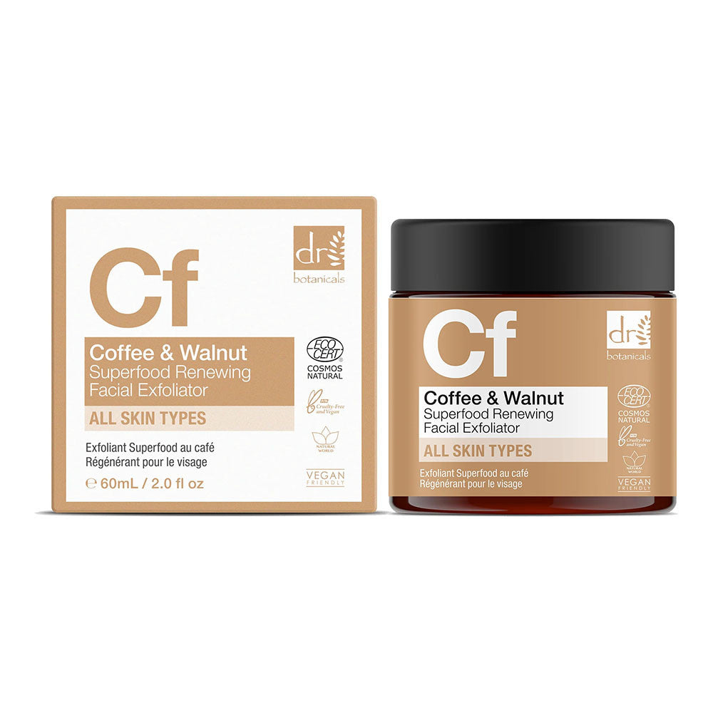 Dr Botanicals Coffee Superfood Renewing Facial Exfoliator, 2 Oz
