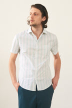 Chemise Fiji Rayures Vertes Fines