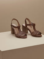 Cannage Sandal - Plain Medium Brown - Women