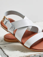 Sandalia Boucle - Liso Blanco Claro - Mujer