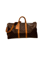 Louis Vuitton - Torba Keepall Bandoulière 45 Płócienna - Brązowy