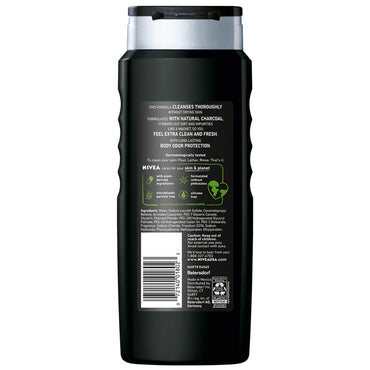 Nivea Men Deep Cleansing Charcoal Body Wash, Active Clean 16.9 oz