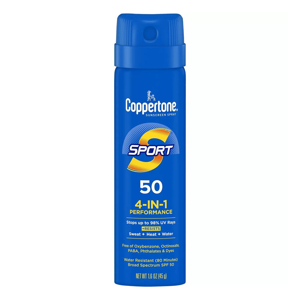 Coppertone Sport Sunscreen Spray, Spf 50 Spray Sunscreen, 1.6 Oz