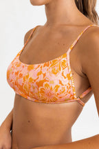 Rhythm - Haut De Maillot Evangeline Floral Crop - Mandarin - Femme