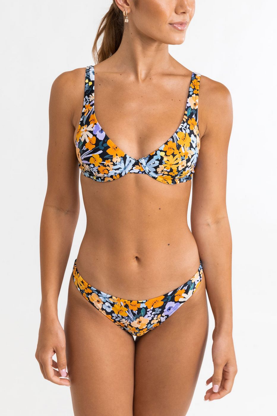 Rhythm - Haut De Maillot Ophelia Floral Underwire - Black - Femme