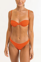 Rhythm - Haut De Maillot Marle Gathered Underwire - Mandarin - Femme