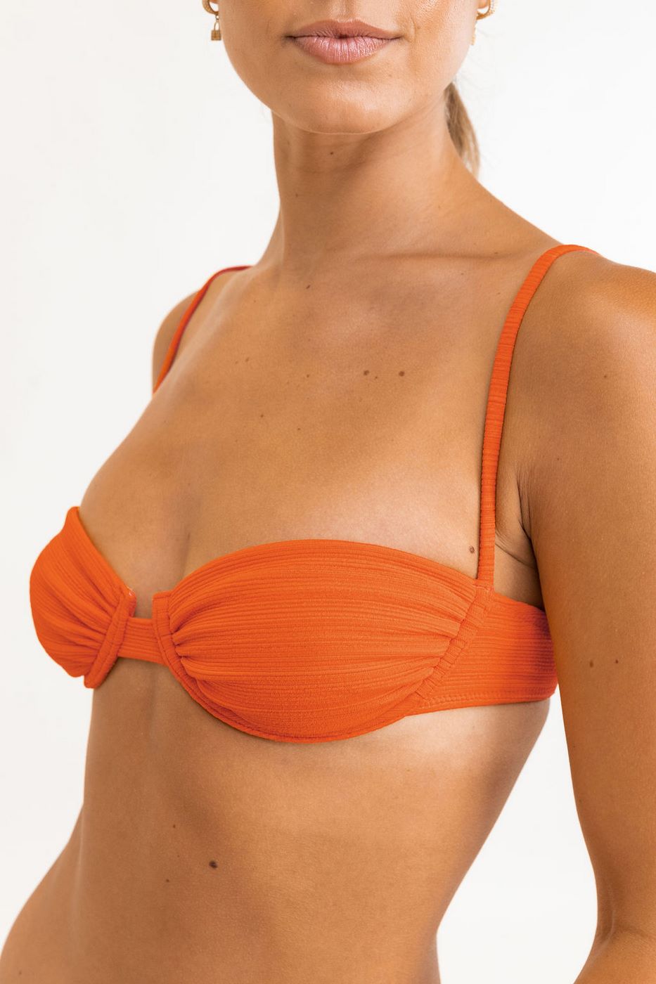 Rhythm - Haut De Maillot Marle Gathered Underwire - Mandarin - Femme