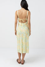 Rhythm - Robe Jupe Magnolia Floral Bias Midi Dress - Fern - Femme