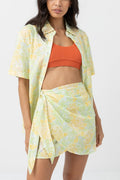 Rhythm - Chemise Manches Courtes Magnolia Floral - Fougère - Femme