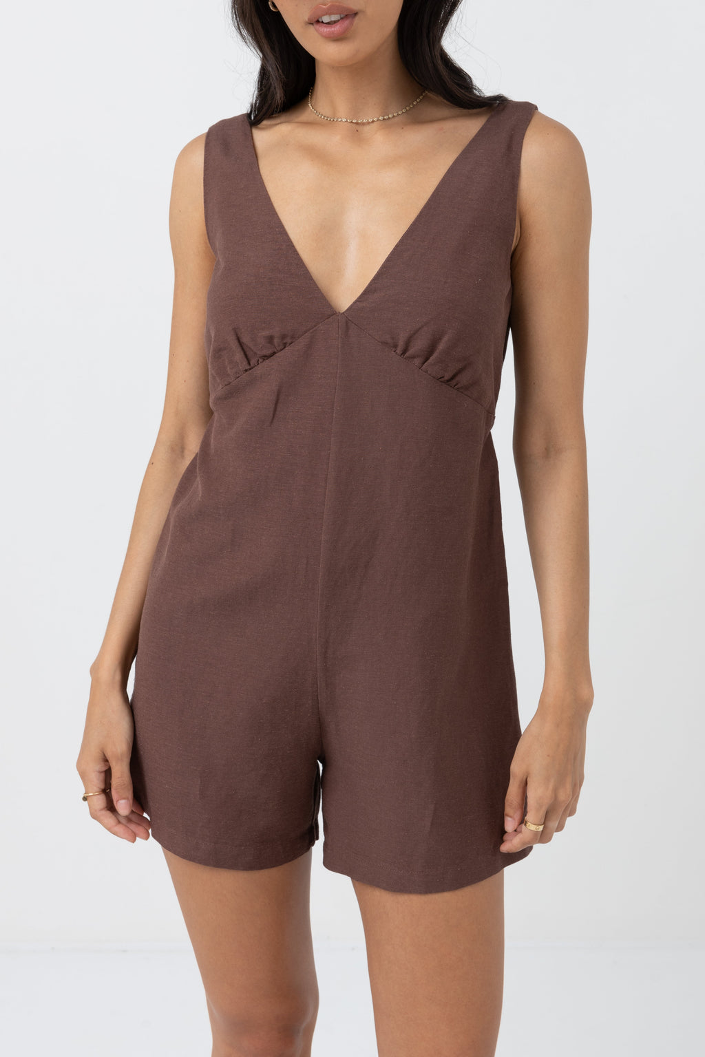 Rhythm - Combinaison Mindy Romper - Chocolate - Femme