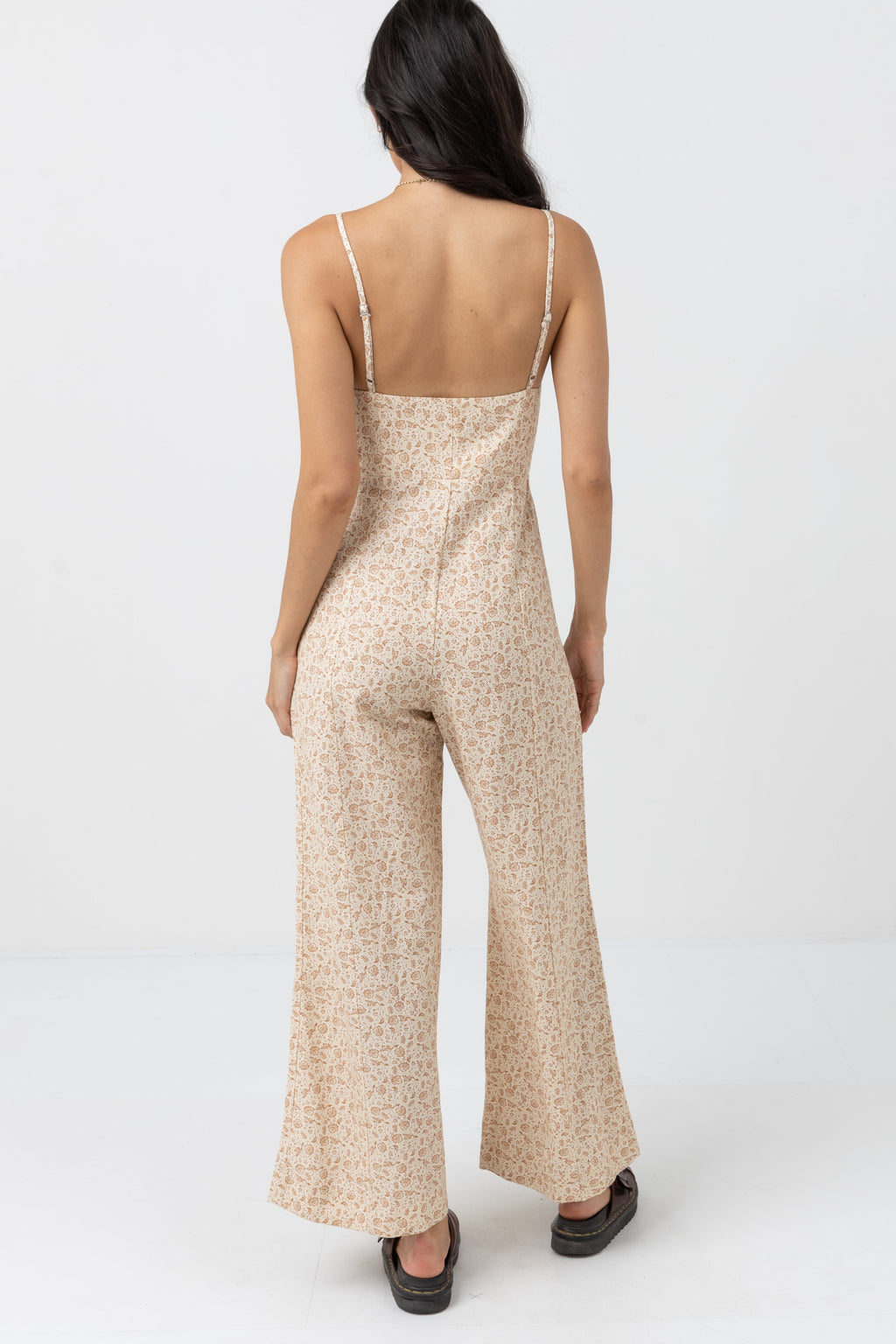 Rhythm - Nazare Paisley Wide Leg Jumpsuit - Clay - Women