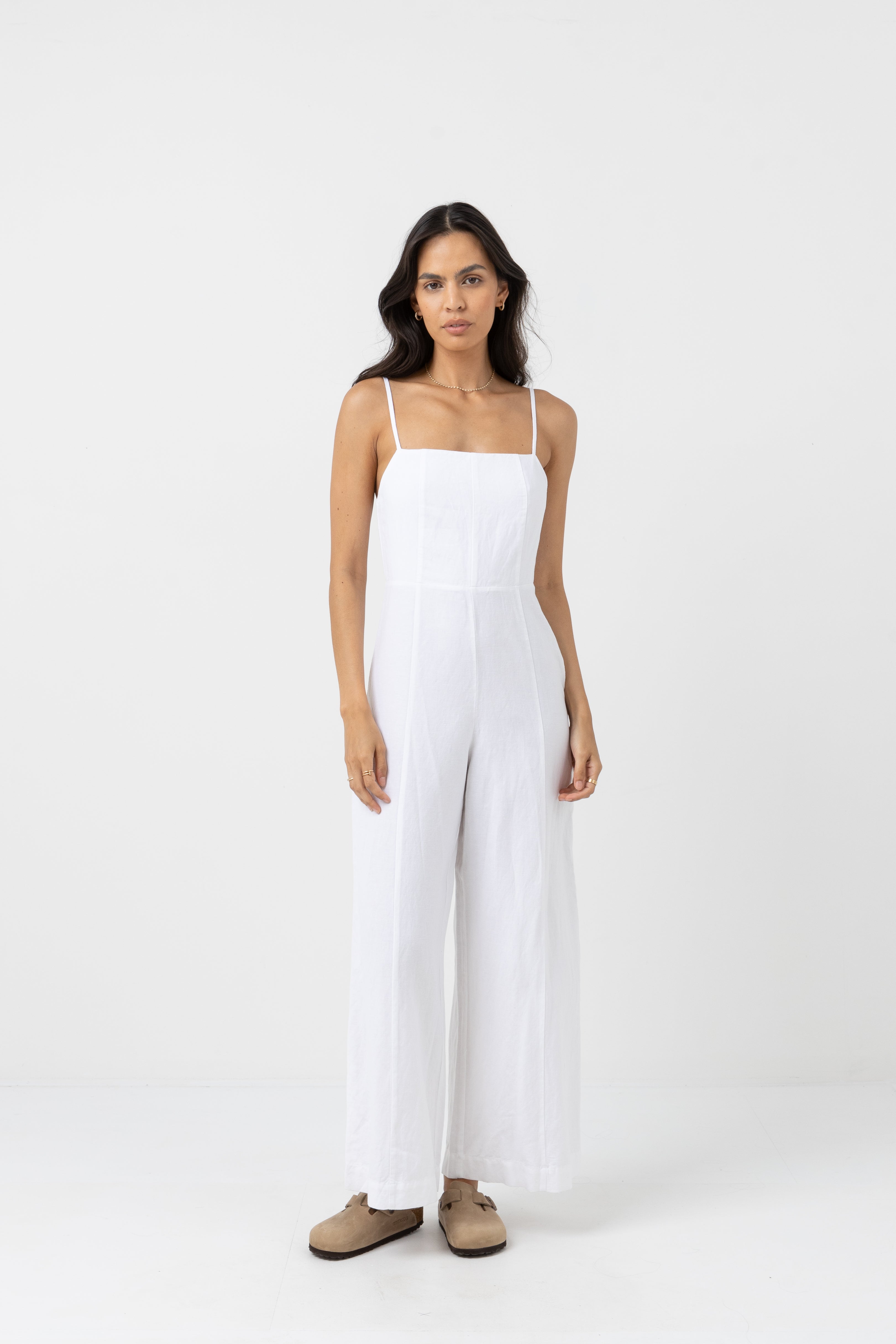 Rhythm - Andres Wide Leg Jumpsuit - White - Women