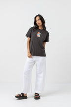Stacked Band T-Shirt - Vintage Black - Women