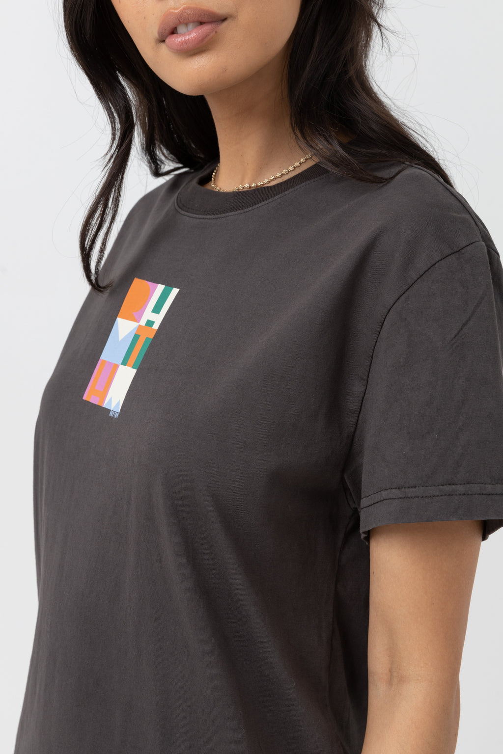 Stacked Band T-Shirt - Vintage Black - Women