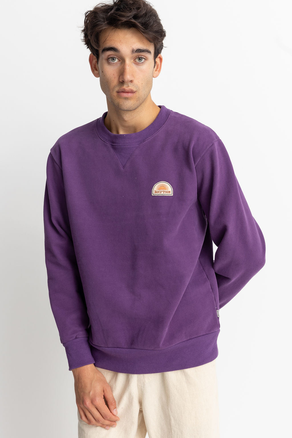 Sweat Heavyweight Fleece Crew - Plum - Homme