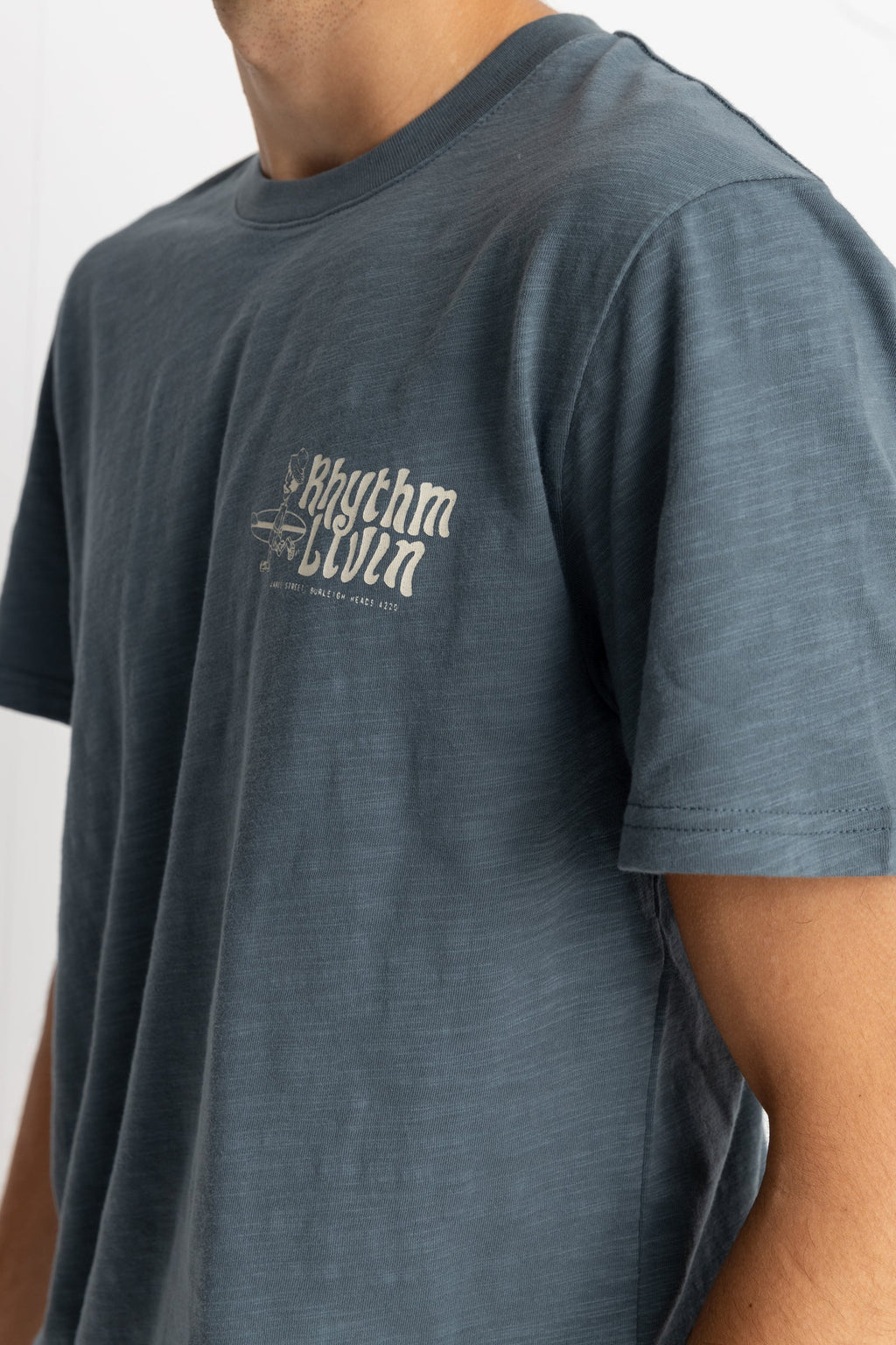 T-Shirt Livin Slub Ss - Slate - Homme