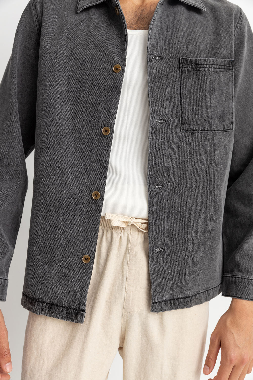 Chemise Denim Ls - Vintage Black - Homme