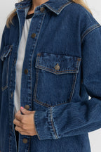 Veste Oversized Denim - Dark Wash - Femme