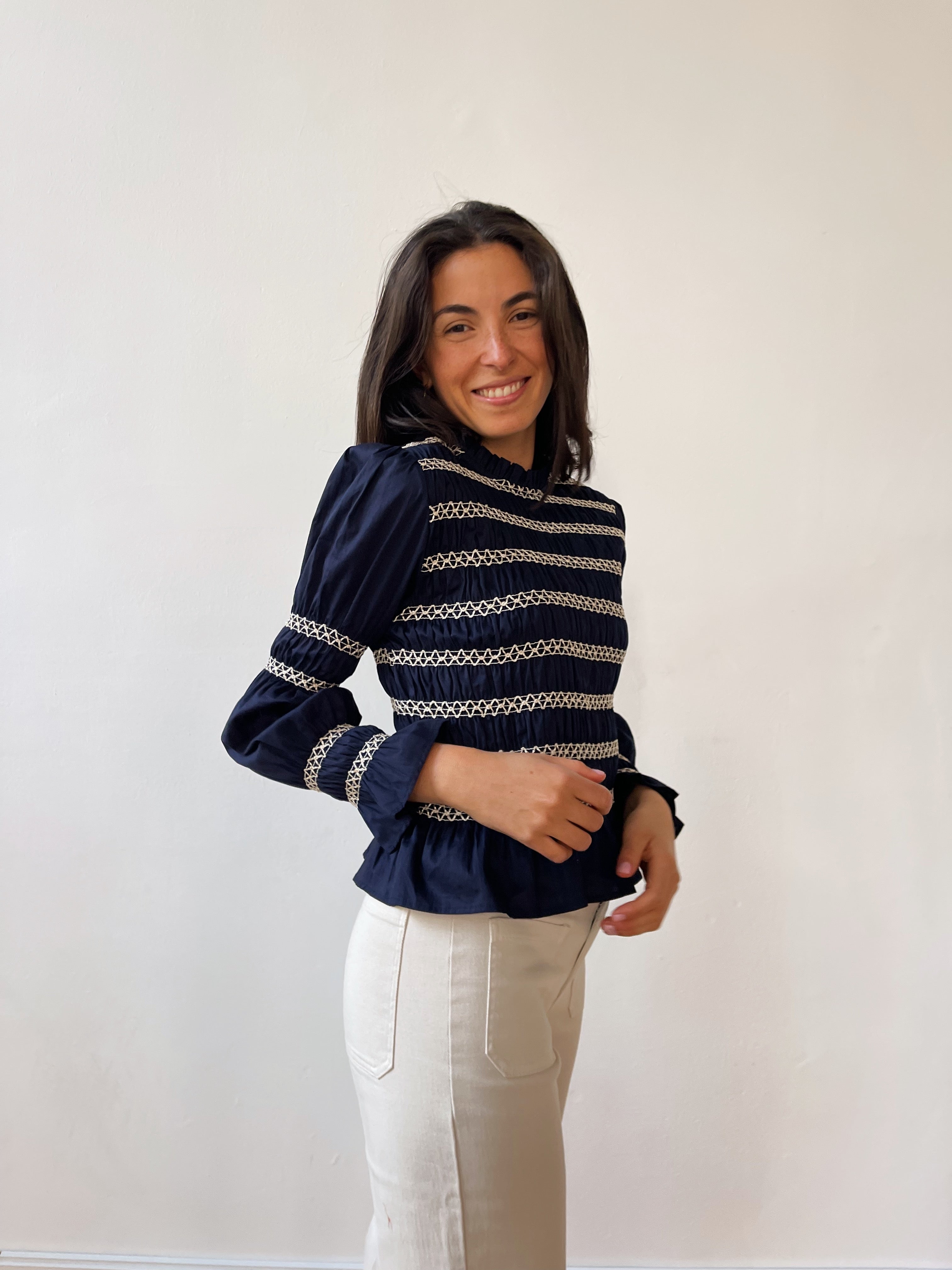 Eloise Blusa azul marino
