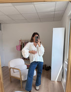 Esmée Blusa Con Volantes Crudo