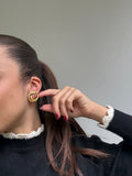 Boucles D’Oreilles Vintage - Spirales Dorées Texturées
