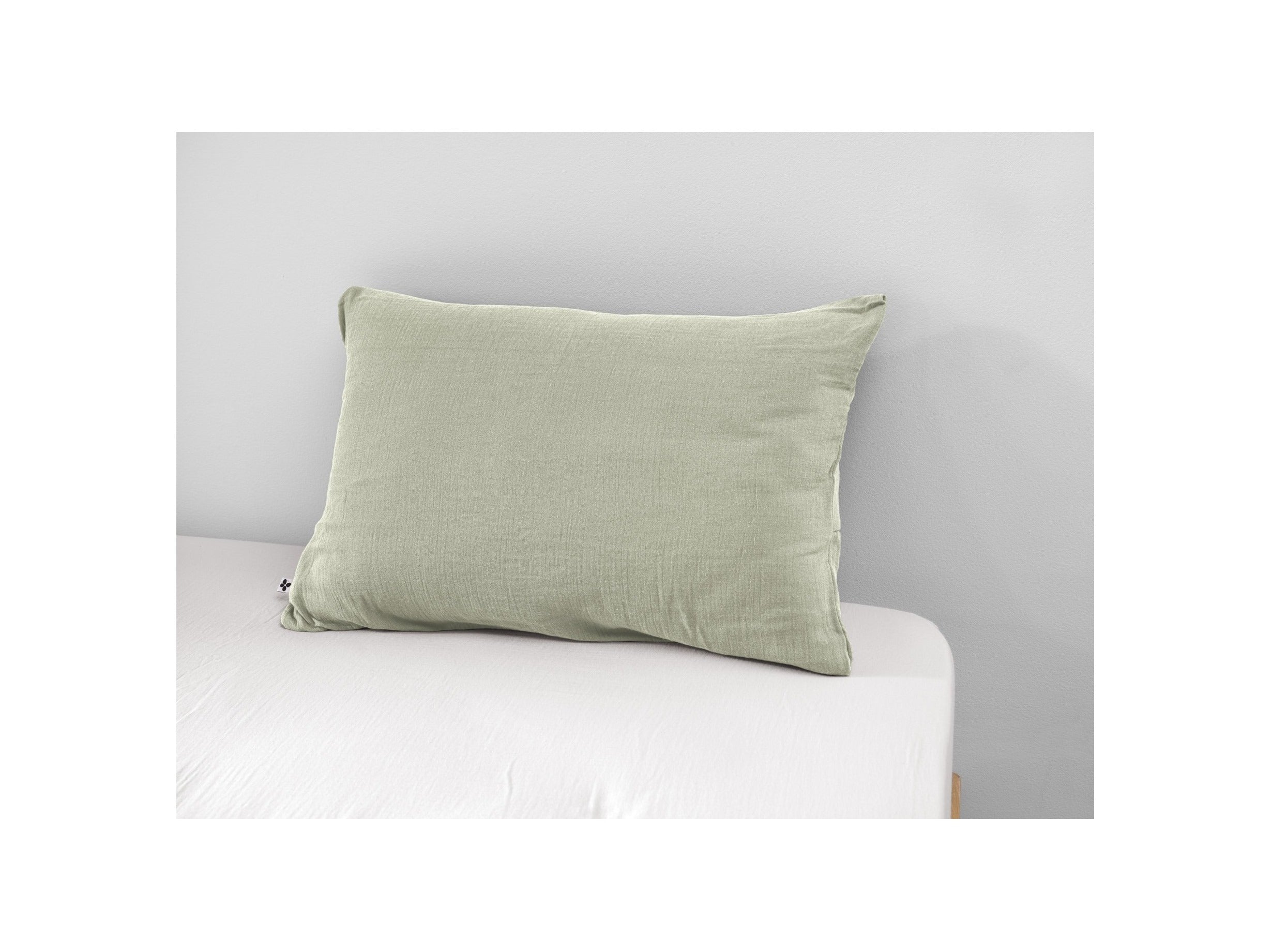 Gaia - Taie D'Oreiller - Double Gaze De Coton - Vert D'Eau