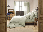 Gaia - Taie D'Oreiller - Double Gaze De Coton - Vert D'Eau