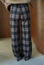 Pantalon Sacha Carreaux Noir/Marron