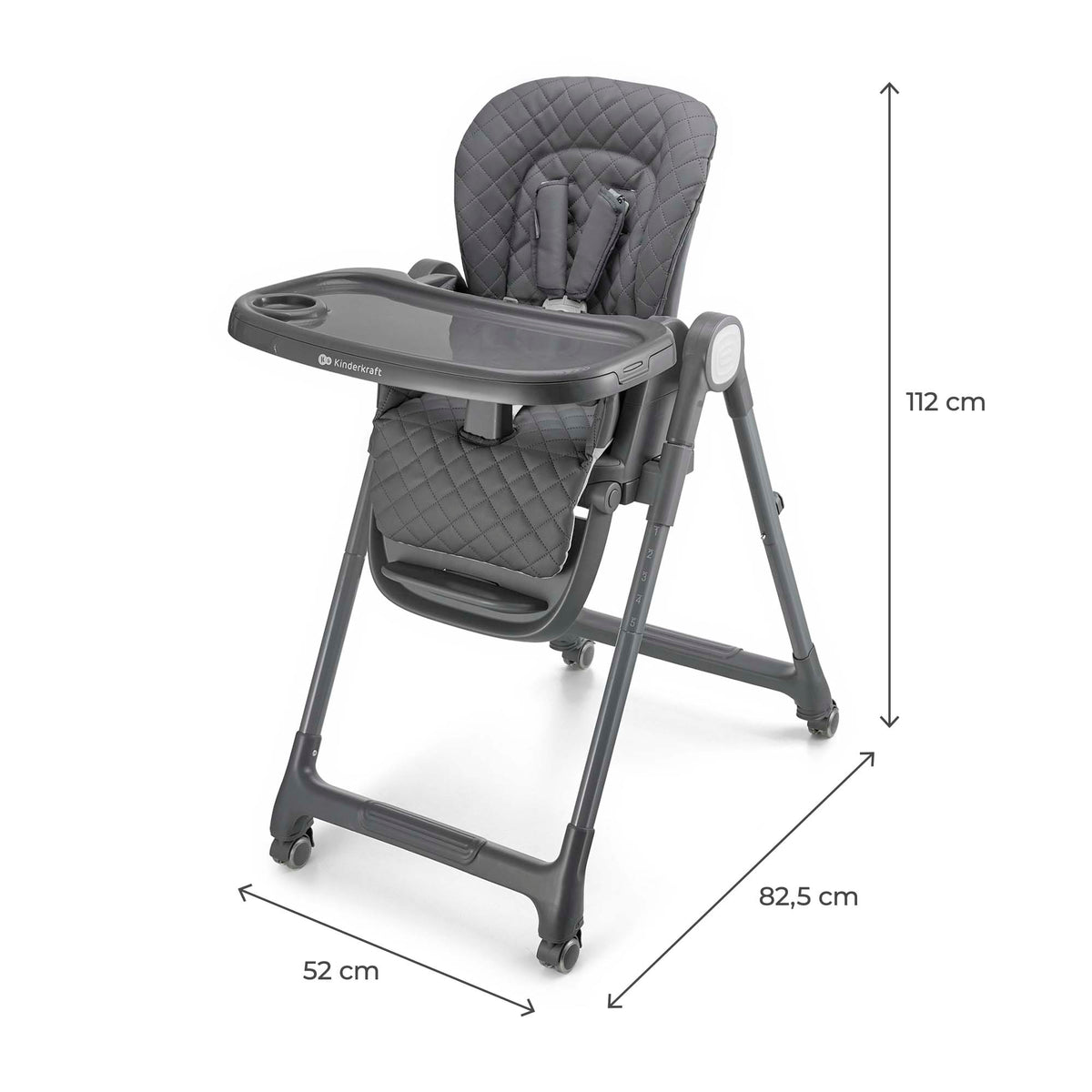 Chaise Haute 3-En-1 Tulo Gris