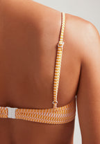 Top de bikini balconette de color albaricoque - Naranja