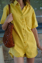 Chloé Yellow Denim Playsuit