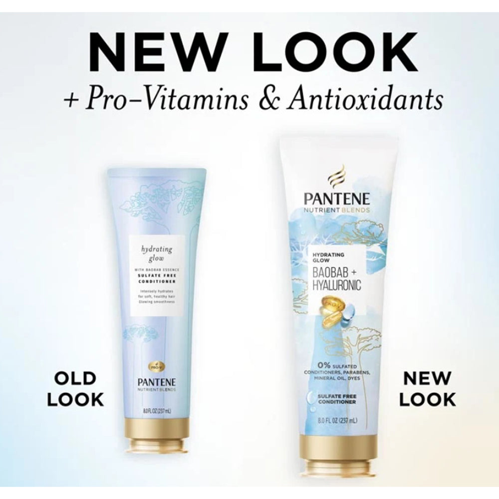 Pantene Pro V Hydrating Glow Sulfate Free Conditioner, 8 Oz