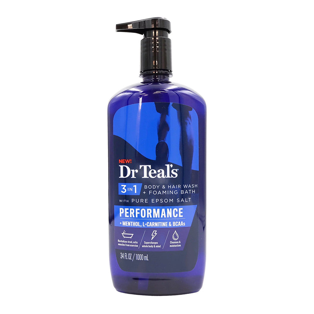 Dr Teals Pure Epsom Salt 3 In 1 Foaming Bath with Mentol, 34 Oz
