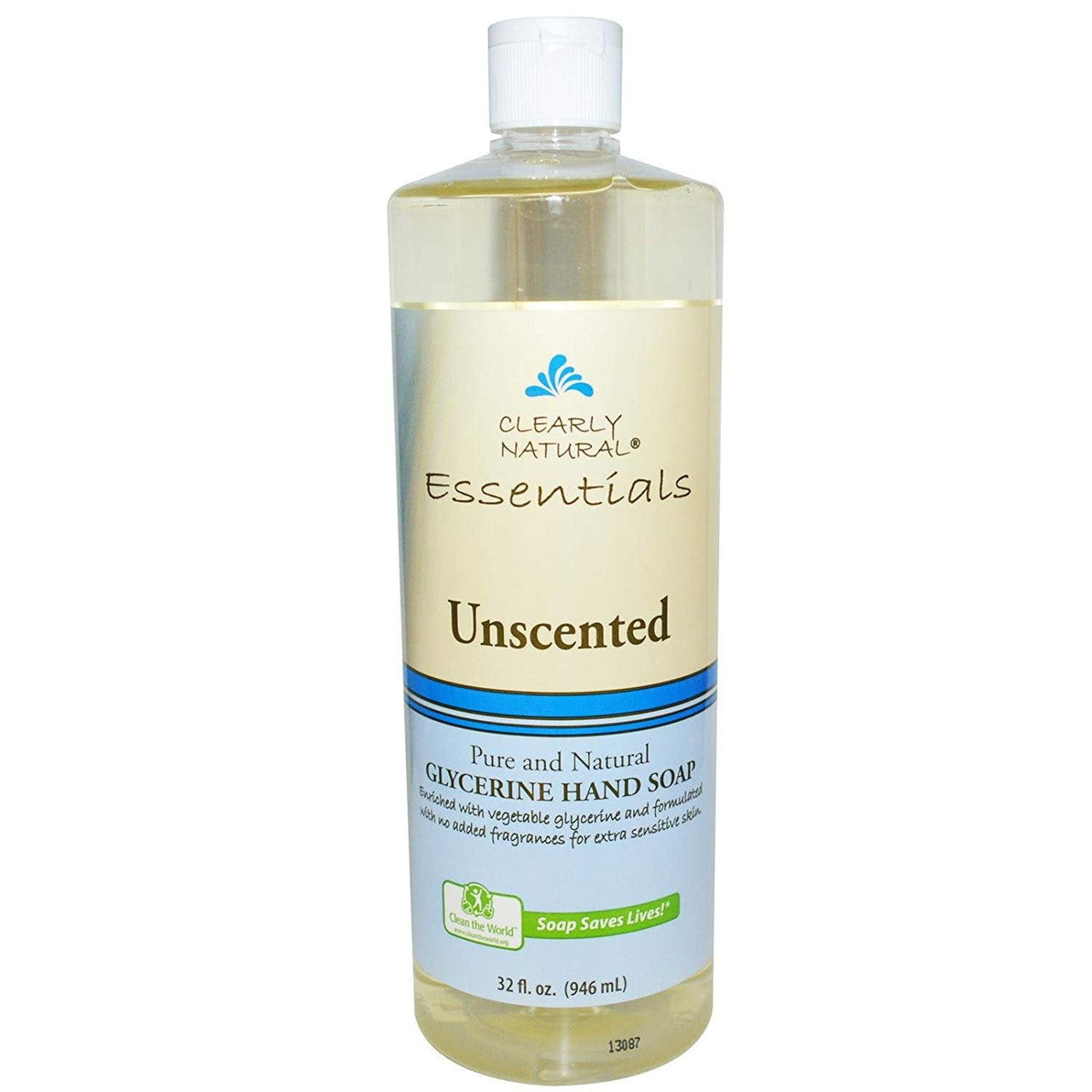 Clearly Natural Liquid Glycerine Hand Soap, Unscented, 32 Oz
