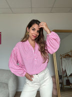 Blusa a cuadros rosa Clothilde